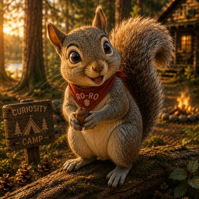 Ro-Ro at Camp with Acorn