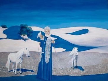 Heavenly sophia painting art on the display of the website