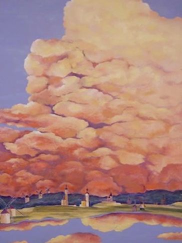 Painting art of industry smoke on the display