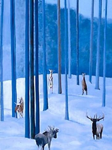 Longing painting art on the display of the website