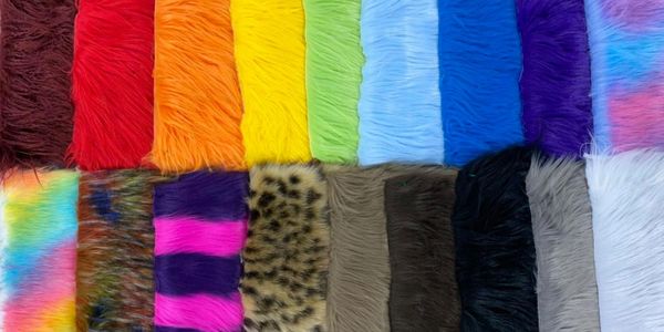 rainbow of faux fur
