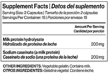 Seren-T200 with Bioactive Milk Peptide, Milk Protein Hydrolysate, and Sodium Caseinate