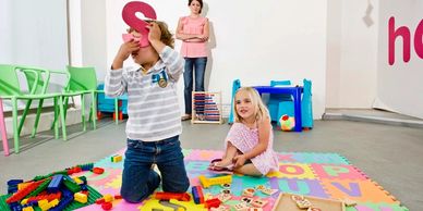 Children playing on the floor