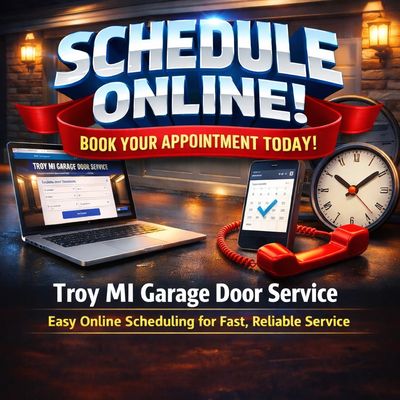 Schedule an appointment online Troy MI garage door repair