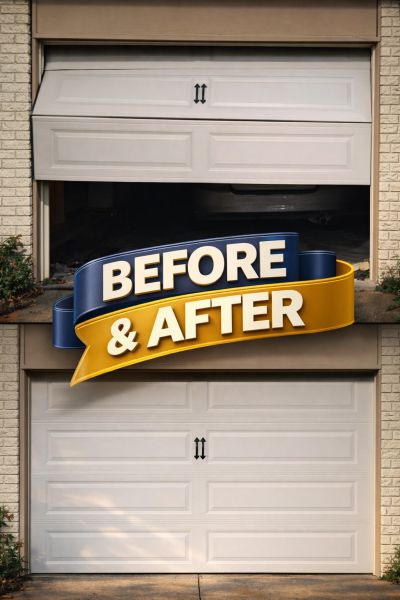clawson mi garage door repair before and after