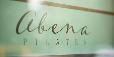 Abena Pilates window frosting