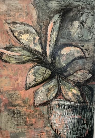 Large plant in basket