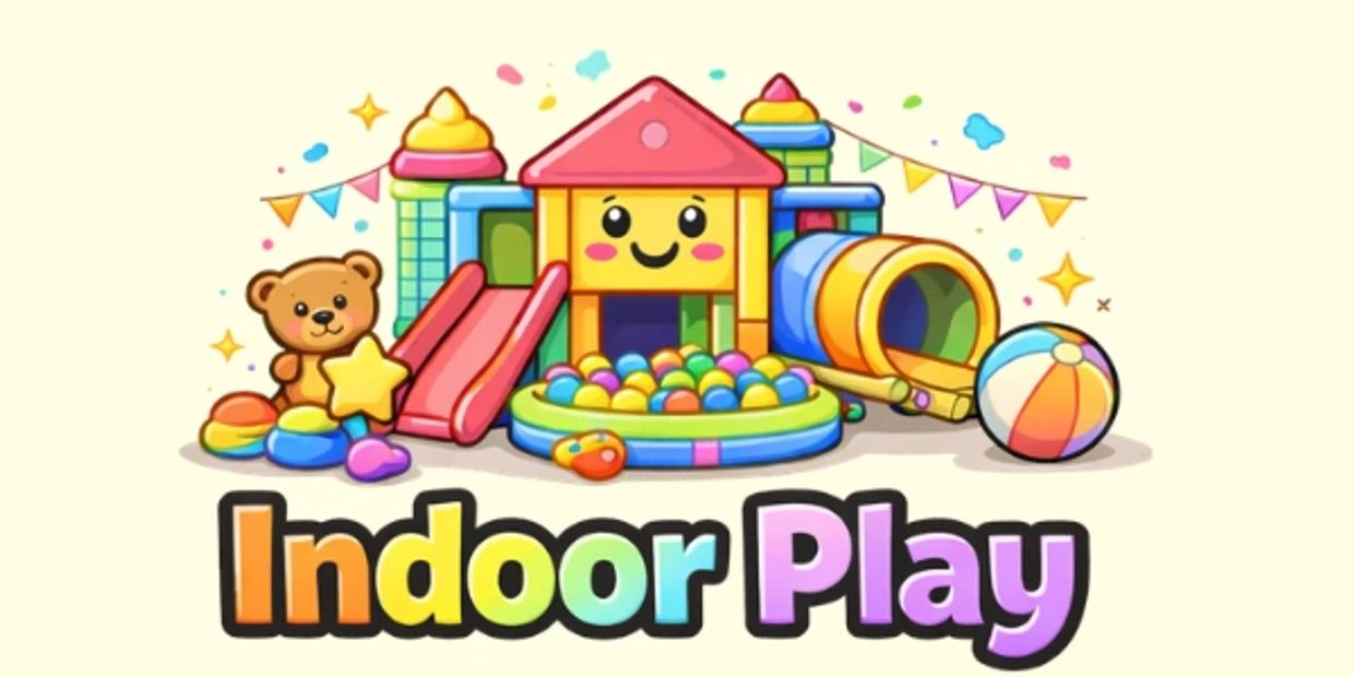 Colorful indoor play area with toys and a ball pit.