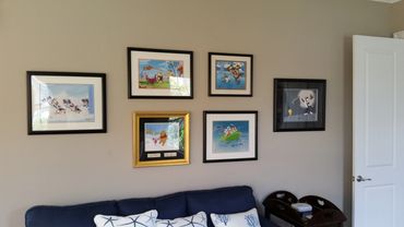 Gallery wall art installation in Clearwater FL