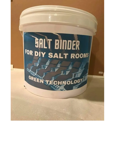 Salt binder for salt rooms construction