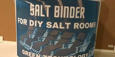 Salt binder for DIY salt rooms construction