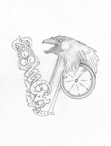 Viking V, raven, and compass
$10.00 per copy