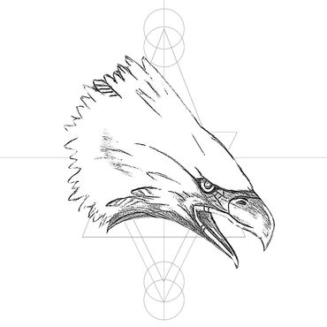 Eagle head and geometric tattoo design
$10.00 per copy