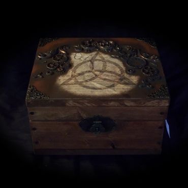 Triquetra and Steampunk Manifestation Box
11" x 9" x 6"
$50.00
