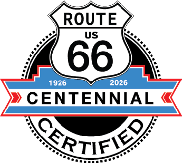 Route 66 Centennial Certified logo celebrating 1926-2026.