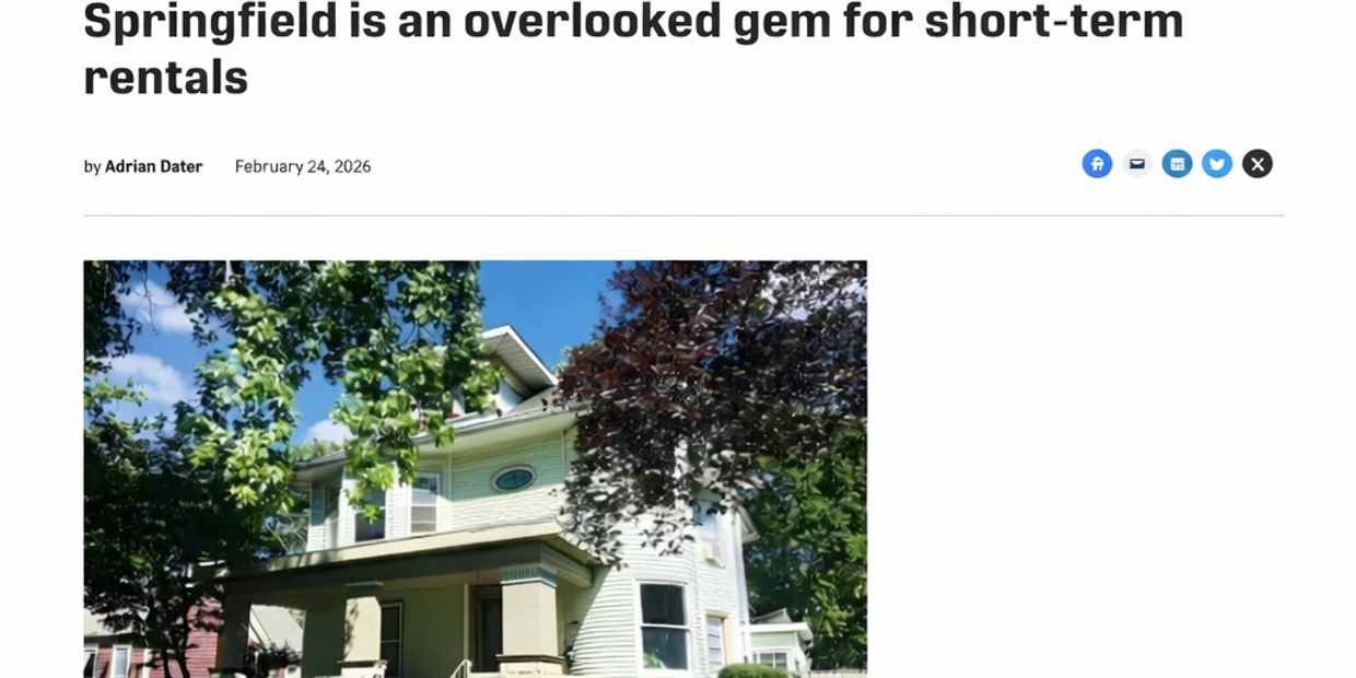Springfield offers charming homes ideal for short-term rentals.
