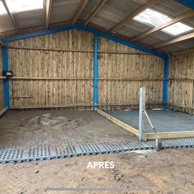 caillebotis, dalles pour stabiliser les sols de bâtiment de stockage, abris pour animaux, chevaux.