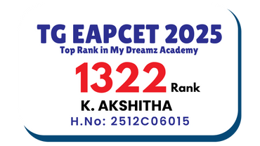 My Dreamz Academy Top EAPCET Ranks 2025