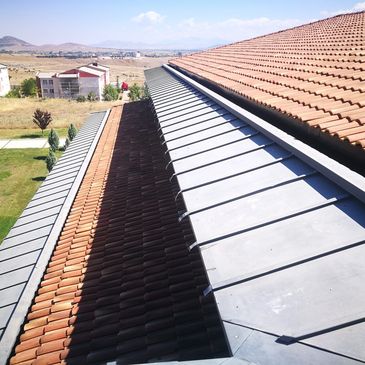 Kiremit çatı. kenet saçak. dva inşaat. dva kenet çatı. çinko kenet çatı. çatı sistemleri.