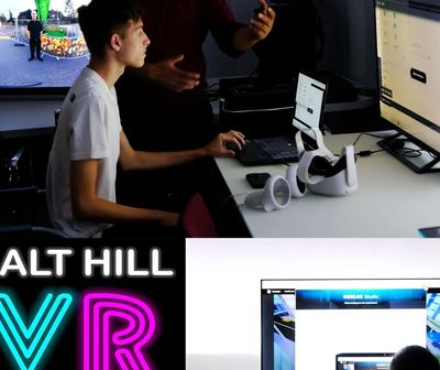 Young people learning about Virtual Reality Technology and Digital Skills Coding Clubs at Salt Hill