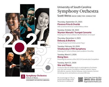 University of South Carolina Symphony Orchestra 2025-26 Season Ad