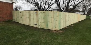 Fencing installed in Granger, Indiana.