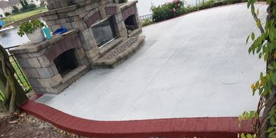 A new custom Concrete Patio in Osceola, Indiana.