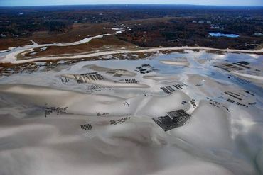 Aerial View of The Oyster Flats at Crowes Pasture, Dennis, MA