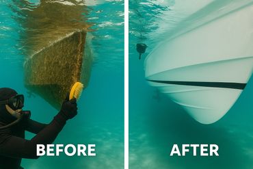 Keys Pressure Washing Underside Boat Cleaning Service