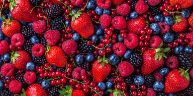 Strawberries, blueberries, blackberries and raspberries