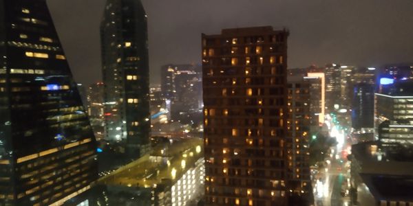 Downtown Dallas at dusk