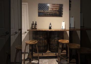 Bourbon Barrel Bar & Stools
