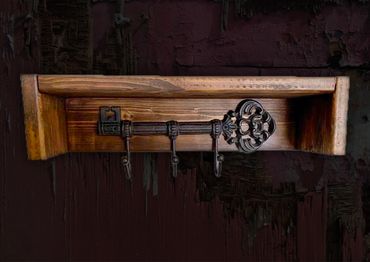 Wood & Metal Key Hook
