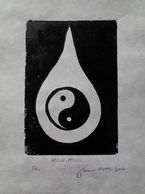 "Macro Micro" 2013 (3.5x5" lino cut)