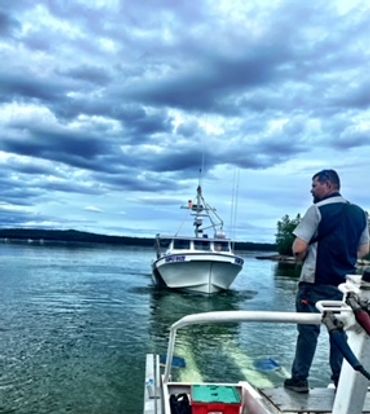 Boat transport boat hauler Roger Kennedy out and in vs in and out.