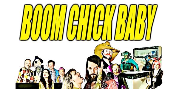 Illustration featuring characters from "Boom Chicka Baby" under bold yellow text.