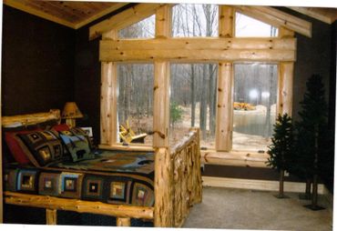 Rustic Log Cabin Bedroom