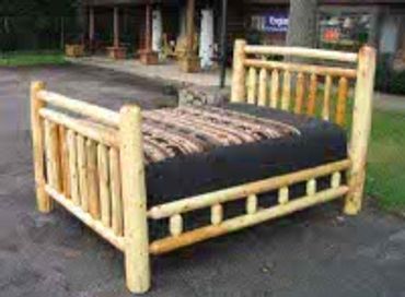 White cedar Log Bed