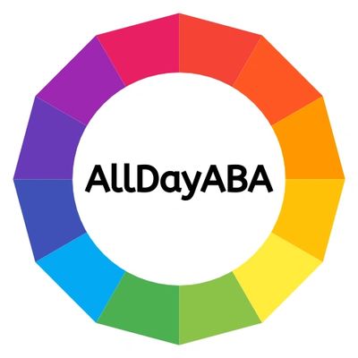 Colorful circular logo with 'AllDayABA' text in the center.