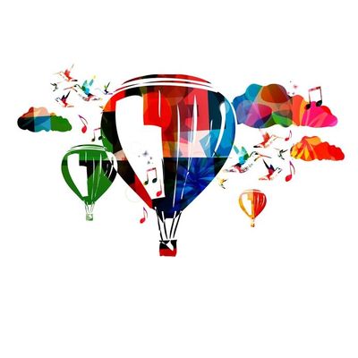Graphic of balloons. Coaching will help your goals take off