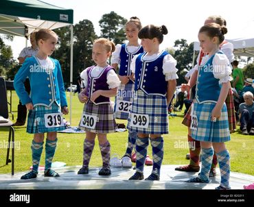 Scottish Kids, our nation's hope and future, stand ready to perform traditional Scottish Dances.