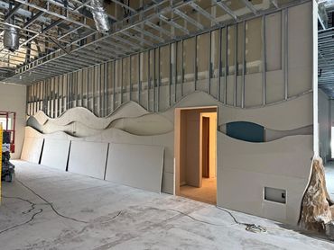 SHEETROCK DESIGN FOR A RESTAURANT