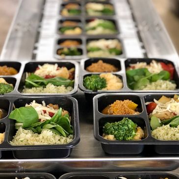 Meals ready to be packaged