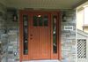 Finished Product - Fiberglass door stained and now looks like a new wood door.  