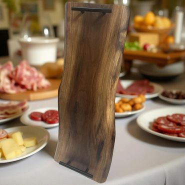 Live Edge Walnut Italian Style Charcuterie Board