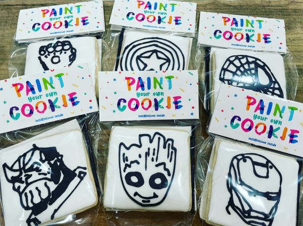 custom sugar cookies paint your own cookies marvel