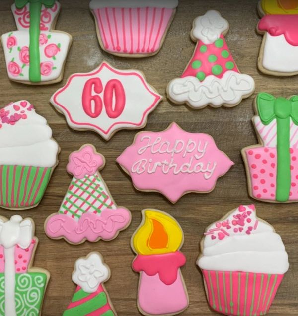 Custom sugar cookies happy birthday