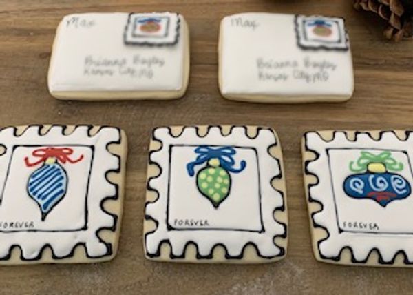 custom sugar cookies stamps and mail