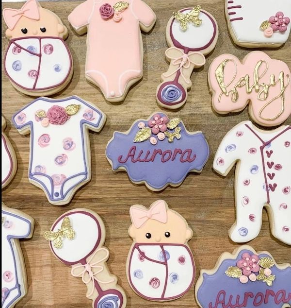 custom sugar cookies pregnancy baby shower