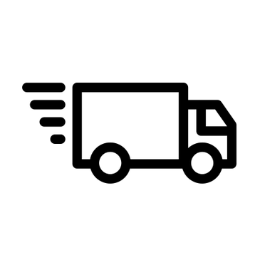 Symbole de camion de livraison pour présenter l'expédition partout au Québec.